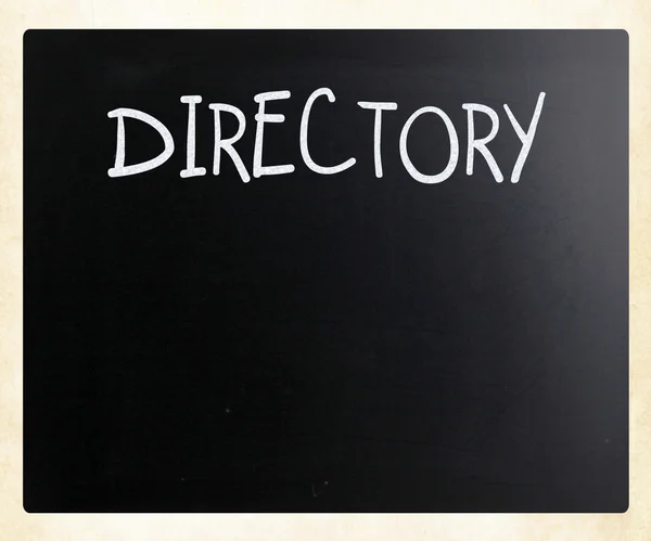 "Directory "scritto a mano con gesso bianco su lavagna — Foto Stock
