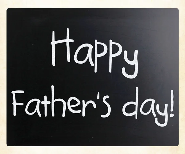 "Feliz día del padre "escrito a mano con tiza blanca en un blackboar —  Fotos de Stock