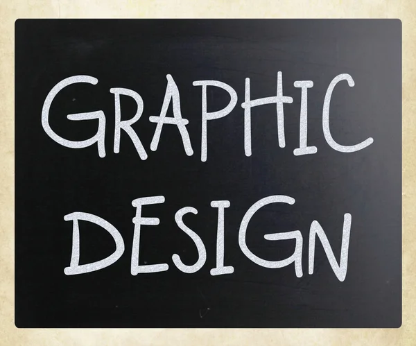 "黒板に白いチョークで手書きのグラフィック デザイン」 — ストック写真