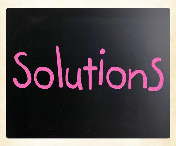 Solutions written with chalk — Stock Photo, Image