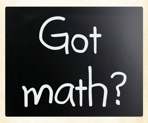 "Heb je wiskunde? ' handgeschreven met wit krijt op een Blackboard — Stockfoto