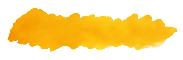 Yellow stroke of paint brush — Stock Photo, Image