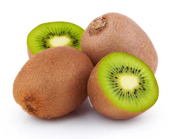 Reife Kiwi-Früchte mit Hälften — Stockfoto