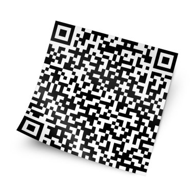 Label with QR code clipart