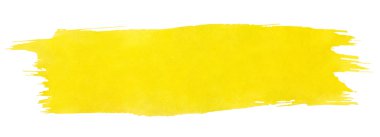 Yellow stroke of paint brush clipart