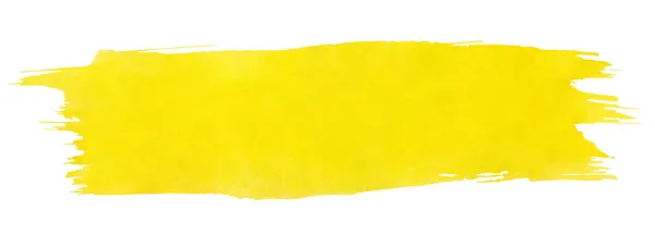 Colpo giallo di pennello — Foto Stock