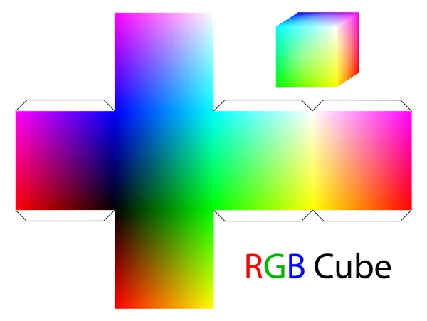 Cubo RGB — Vettoriale Stock
