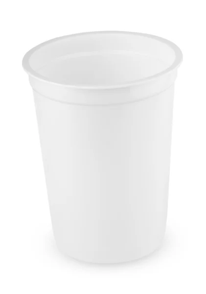 Copa de plástico blanco — Foto de Stock
