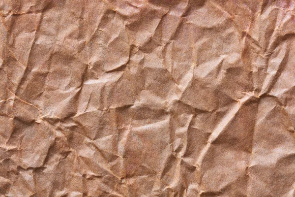 Texture of crumpled craft paper — Stock Photo, Image