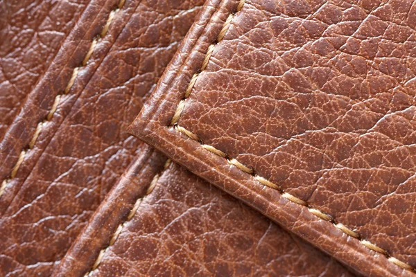 stock image Brown leather texture