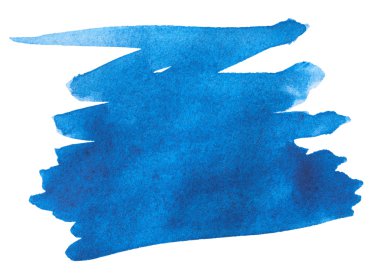Mavi suluboya boya konturu