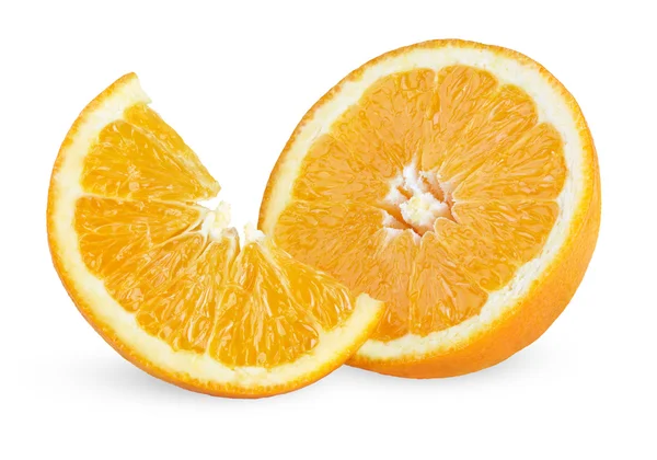 Slice and half of ripe orange — Stock Photo, Image