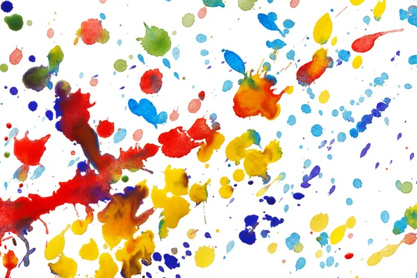 Abstraktní barevné cákance akvarel — Stock fotografie