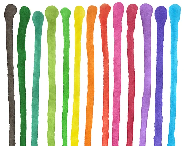 Streszczenie kolorowe obrysy akwarela — Zdjęcie stockowe