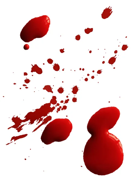 Droppe rött blod — Stockfoto