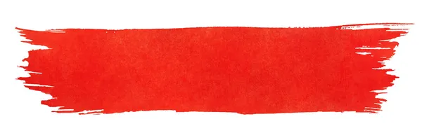 Red stroke of paint brush — Stock Photo, Image