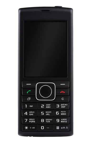 Black mobile phone with buttons — Stock Photo, Image