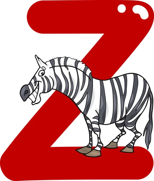 Z para Zebra — Vetor de Stock