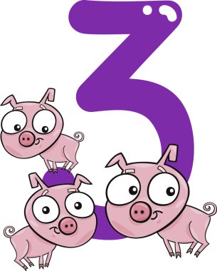 sayısı üç ve 3 pigs