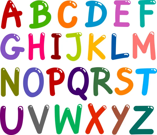 Kleurrijke hoofdletters alfabet — Stockvector