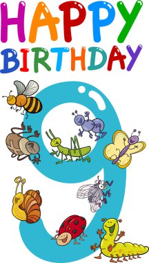Eleventh birthday anniversary design clipart