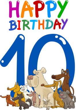 Eleventh birthday anniversary design clipart