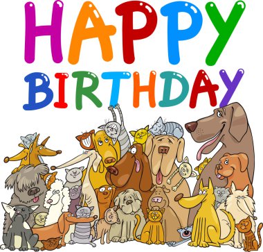 Happy birthday design clipart