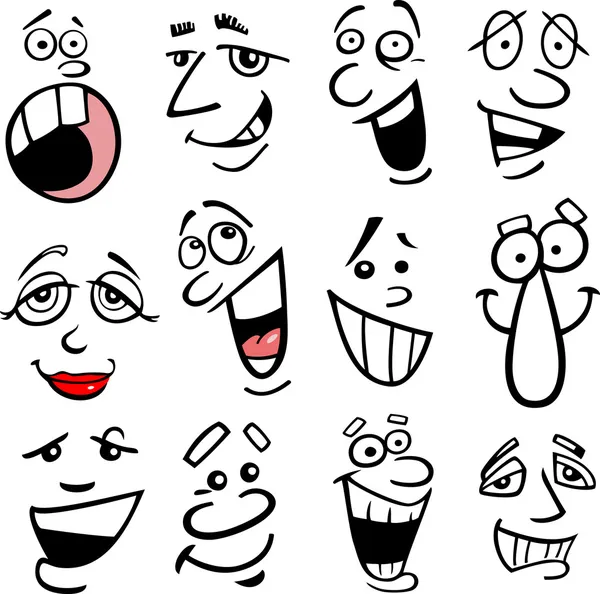 Cartoon emotions illustration — Stock Vector