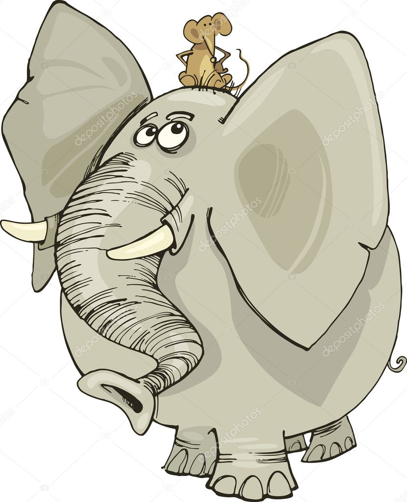 Elephant with mouse