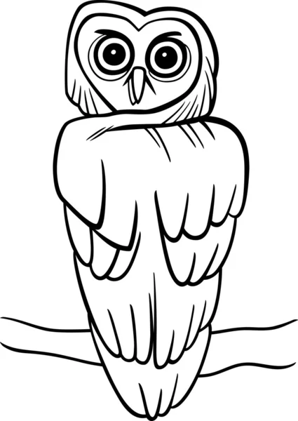 Cartoon owl for coloring book — Stock Vector