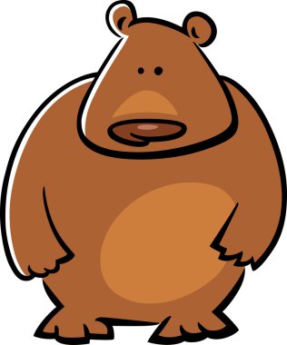 Cartoon doodle of bear clipart