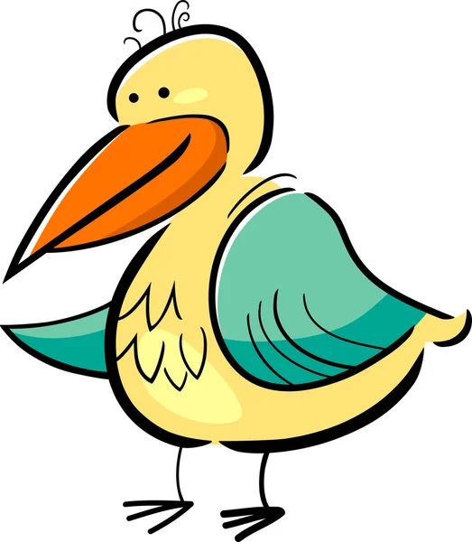 Doodle kresleného ptáka — Stockový vektor