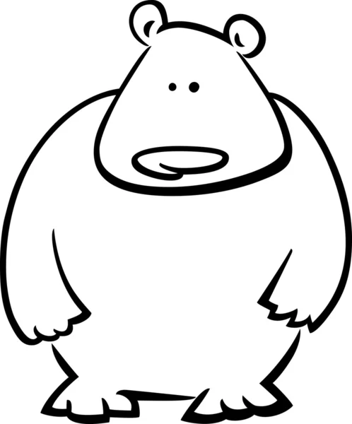 Desenhos animados doodle de urso para colorir — Vetor de Stock
