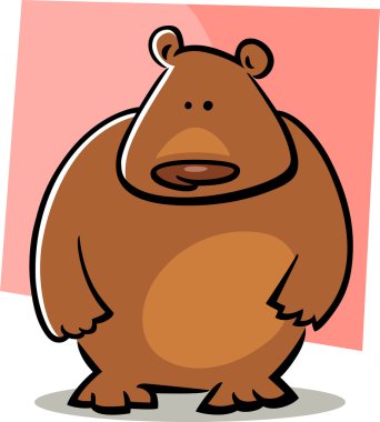 Cartoon doodle of bear clipart