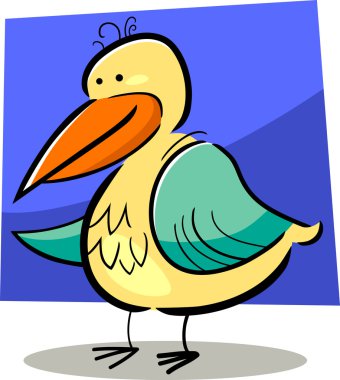 Cartoon doodle of bird clipart