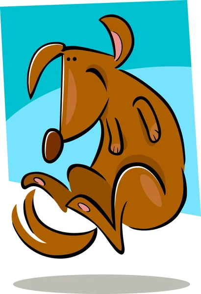Doodle κινουμένων σχεδίων του χαρούμενο σκυλί — Διανυσματικό Αρχείο