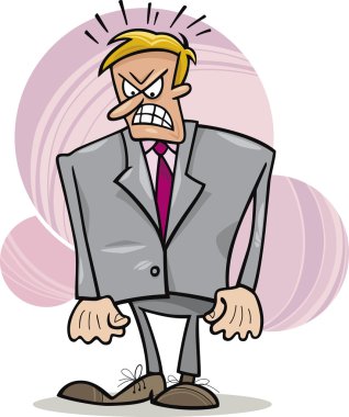 Angry boss clipart
