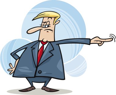 Angry boss firing somebody clipart