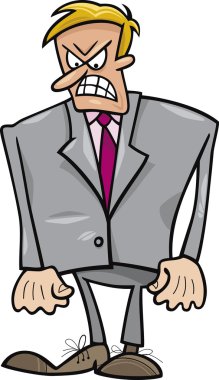 Angry businessman clipart