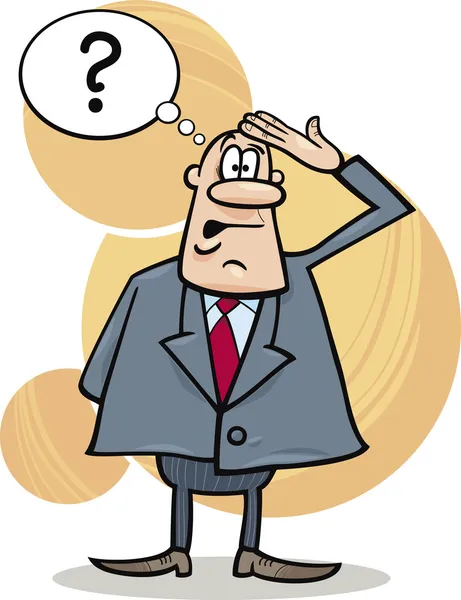 Confused boss — Stock Vector