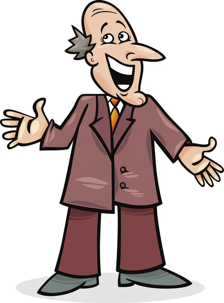 Cartoon man in suit — Stock Vector