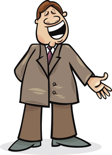 Cartoon man in suit — Stock Vector