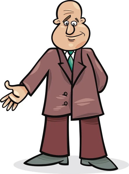 Cartoon man in suit — Stock Vector