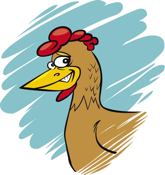 Funny hen — Stock Vector