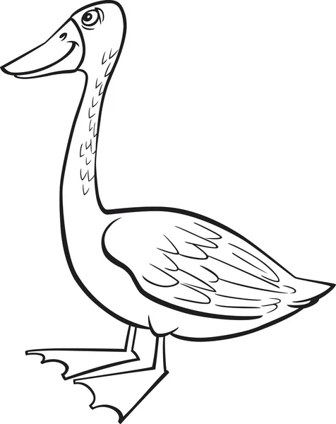 stock vector Cartoon goose coloring page