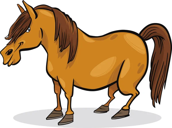 Cavallo pony cartone animato — Vettoriale Stock