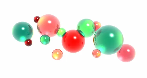 3D glas bollar eller bubblor — Stockfoto