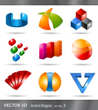 Set of icons or logos clipart