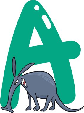 A for aardvark clipart