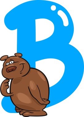 B for bear clipart